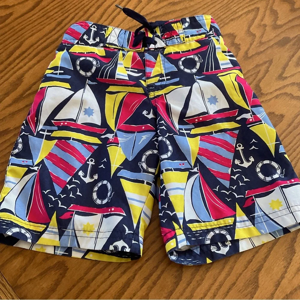 Janie & Jack Nautical Sailing Swim Trunks, Little Boys Sz 5